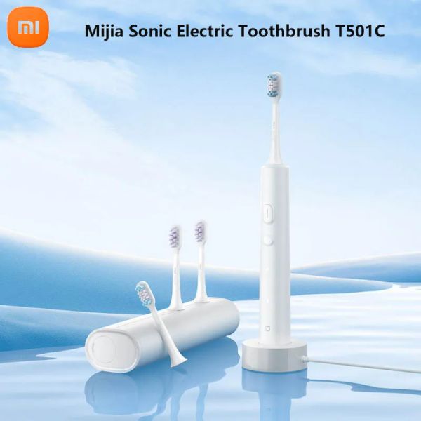 Produtos Mijia Sonic Electric dentes T501C |Recarregável |Impermeável |4 modos de escovação |Clareamento |Limpeza profunda |Timer inteligente