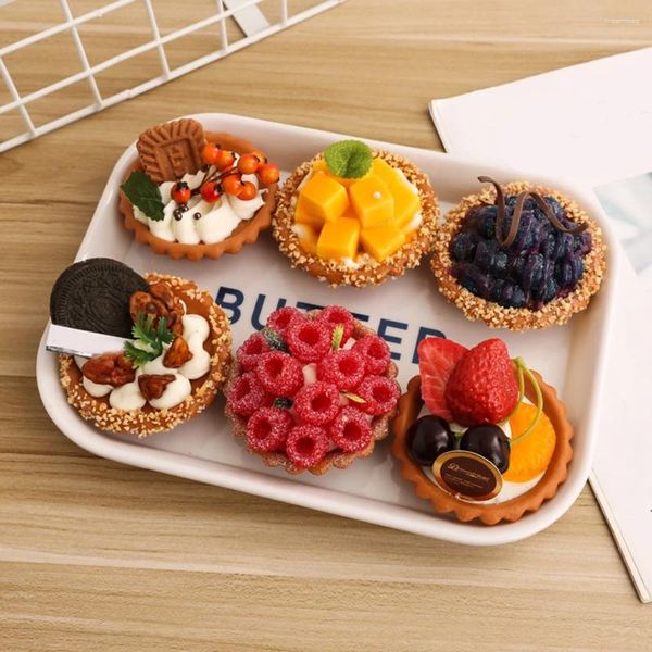 Flores decorativas 1pc simulação ovo alimento tarta brinquedo frut