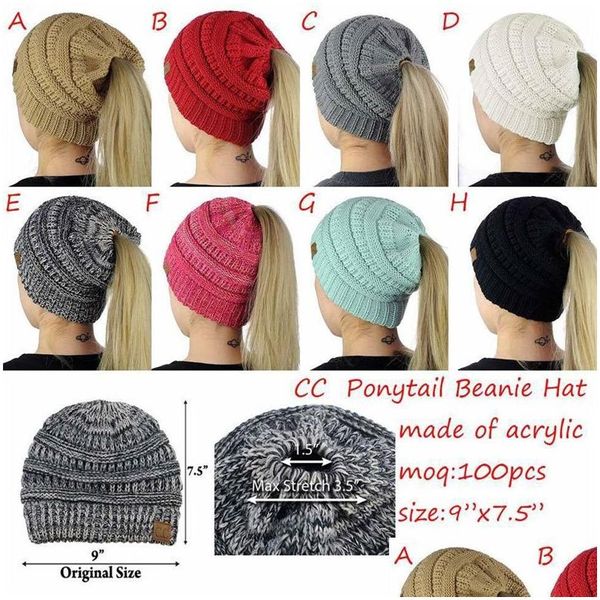 Saç Aksesuarları CC Hat 15 Renk Kadınlar Cloghet Örgü Kış Kış Sklies Beanies Sıcak Kapaklar Kadın Örme Şık Şapkalar Damla Teslimat Pro OTMYC