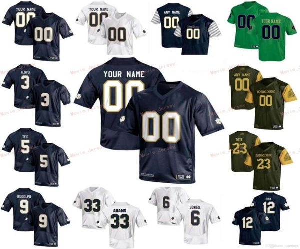 Custom 40 Drew branco 5 Manti te039o 6 Jerome Bettis 6 Equanimeous St Brown 2021 College Homens Mulheres Jersey Jersey8366991