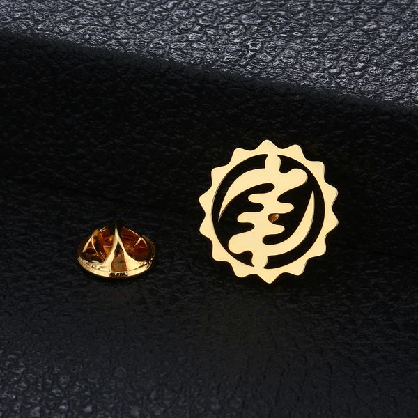Simboli adinkra africani personalizzati Pins per spille inossidabile in acciaio inossidabile uomini donne bloccano gioielli etnici regalo 240412