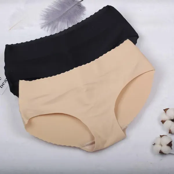 Calcinha feminina feminino mulheres respiráveis aumentam as curvas com bulfeta de cintura baixa para preencher a roupa de baixo