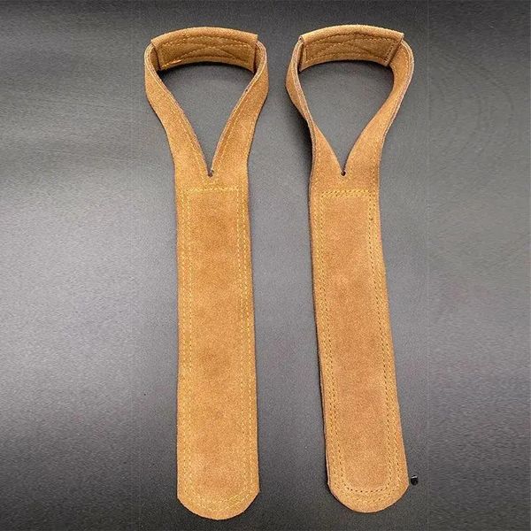 1Pair Leather Levation Levantamento de pulso Treinamento de fitness Treinamento de fitness Ginishamento de ginástica tiras de levantamento de ginástica não-lipsil uplift