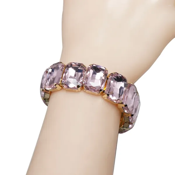 Link -Bänder Fashion Crystal Armband für Frauen Hochzeit Luxus Bangle Herren Handkette Hippie Trendy Accessoires Schmuck Geschenke