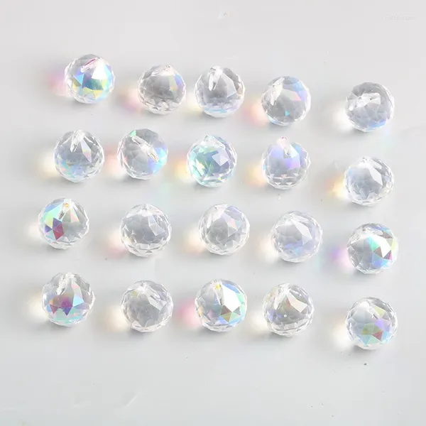 CHANDELIER CRISTAL 25PCS/LOTE 20MM AB FACETED PENDENTES PRISMOS BALL BOLA DE ILUMINA