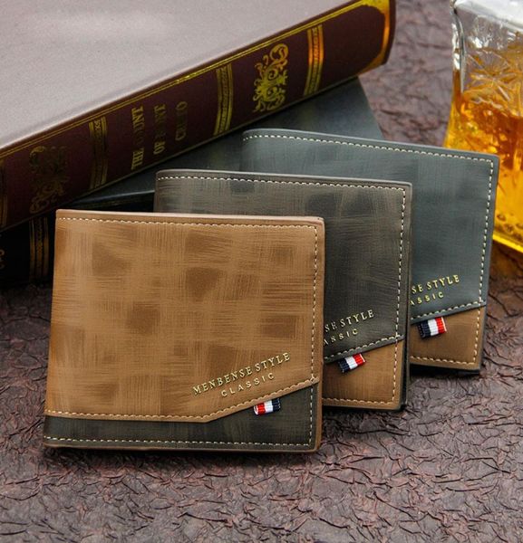 Men Wallet Leather Business Wallet dobrável Luxo Billfold Slim Hipster Crédito de cartão de crédito insere bolsas de moeda vintage walltes1999748