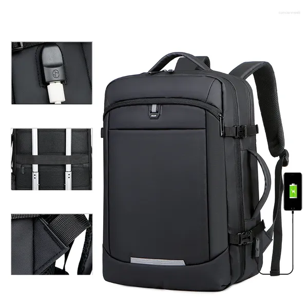 Rucksack externer USB -Kurzmänner Multifunktionaler Schulbeutel für Jungen große Kapazitätsrucksäcke wasserdichte Laptop