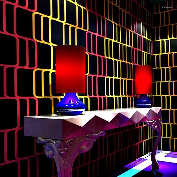 Sfondi KTV Wallpaper 3D 3D Personaggio Tri dimensionale Fashion Flash Wall Bar El Fancy Ballroom Box Sala a tema