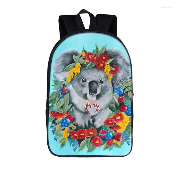 Bolsas escolares Animal fofo Koala Backpack Crianças para meninos adolescentes Meninas mochilas Mulheres Rucksack Kids Book Linda bolsa