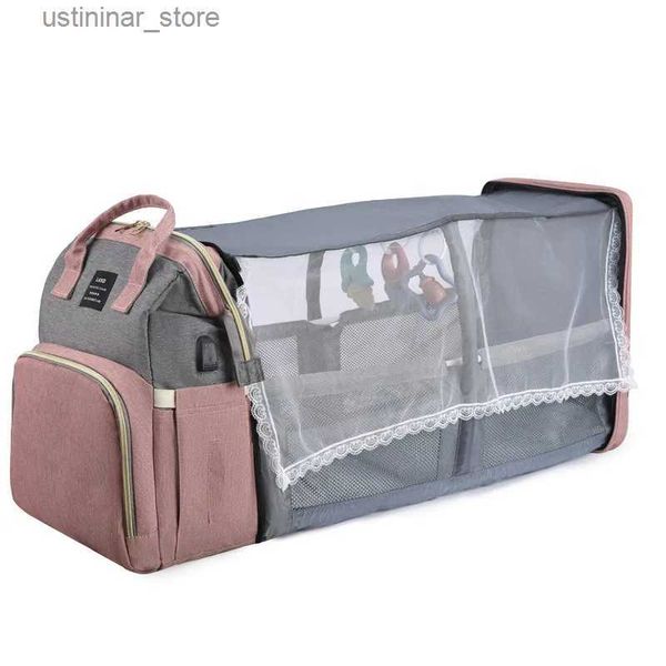 Babykrippen Baby Windeln wechseln Taschen Wechseln Station tragbares Baby Bettweg Stoff Krippenschatten Stoffwechseln wasserdicht L416