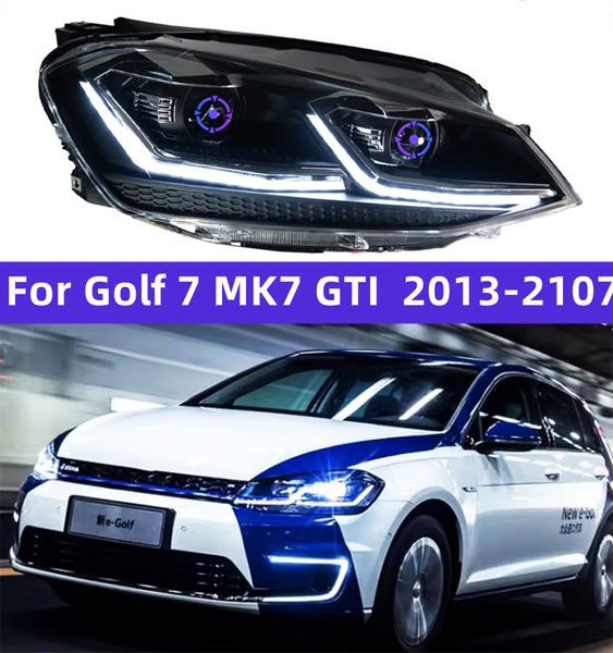 Автомобильная головка для гольфа 7 Mk7 GTI 20 13-20 17 Светодиодные фары DRL Dynamic Singal High Low Beam Furights