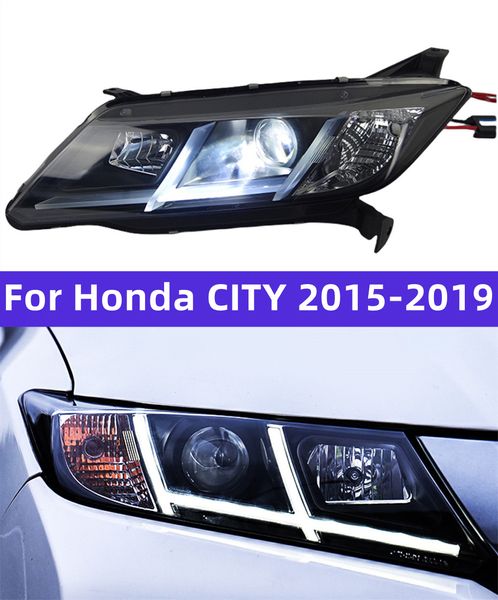 Auto Frontlichter für Honda City 20 15-20 19 Angel Eye LED DRL Dynamic Blinc Signal Lampe Scheinwerfer