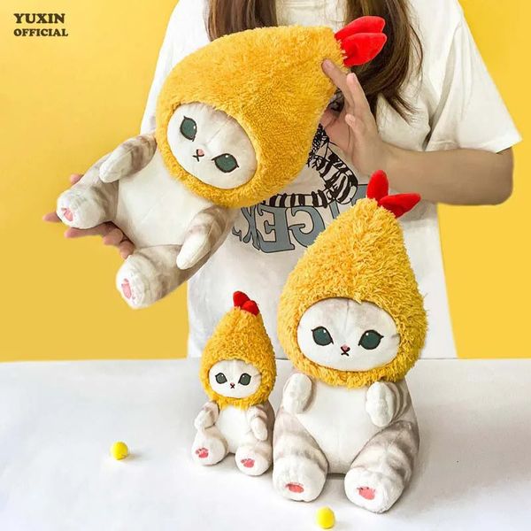 102030 cm Original Mofusand Shark Cat Cosplay Series Bambola peluche Gamberi Fritti Regalo di compleanno per bambini Piccio carino 240411