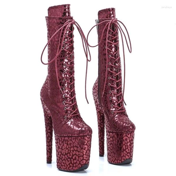 Scarpe da ballo 20 cm/8 pollici PU Upper moderno sexy sexy nightclub Platform High High Platform Women's Boots 465