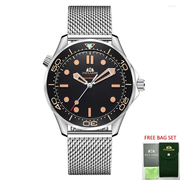 Relógios automáticos de relógios automáticos para homens mecânicos slow wind lede de aço inoxidável strap luxury Luxury Limited recloj hombre baratos