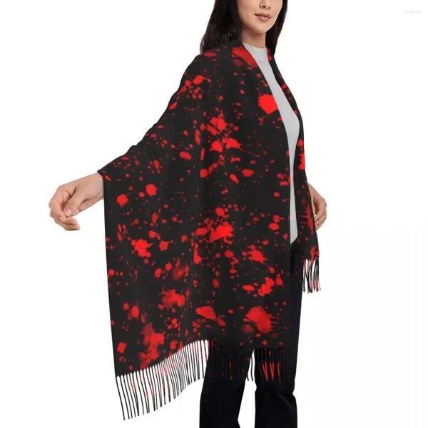 Schals warmer weicher Schal Winter Roter Farbe Spritzschalel Wrap