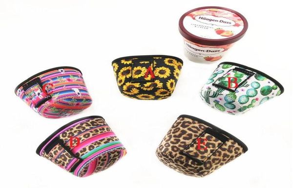 2019 New Fashion Ice CAN COOLER Cover Koozie mit Leopard und Cactus Neoprene Can Holder Cover1976256