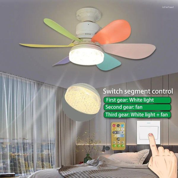 Deckenventilator mit Licht und Fernbedienung Moderne Retractive Lampe Stille für Raumlebensbeleuchtung