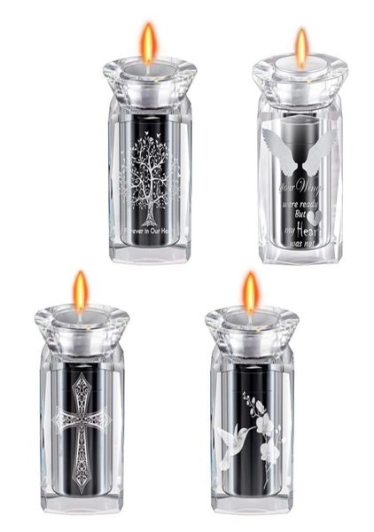 Piccola candela Urn Hummingbird Urns Crystal Cremation Cremation Keepsake Hitch for Ashes Beg Human Pet adulto Ricorda il tuo amore One6095765