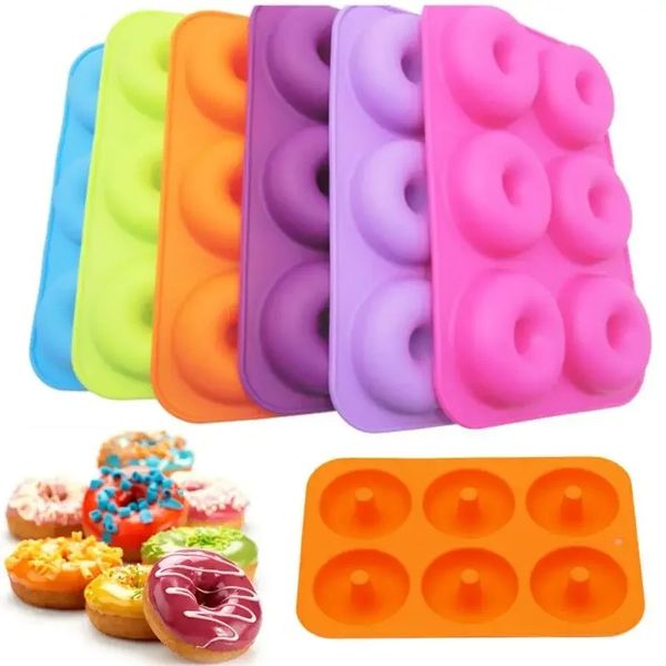 Donut Mold Silicone Bolo de molde de molde de molde Ferramenta de cozimento DIY DIY