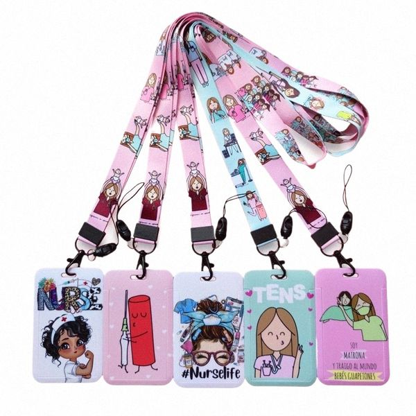 Nurse Life Credit Credit Card Card Cint Cint Cato Busin Keimchain Hang Rope ID Badge Holder Lariat Lasso G3TK#