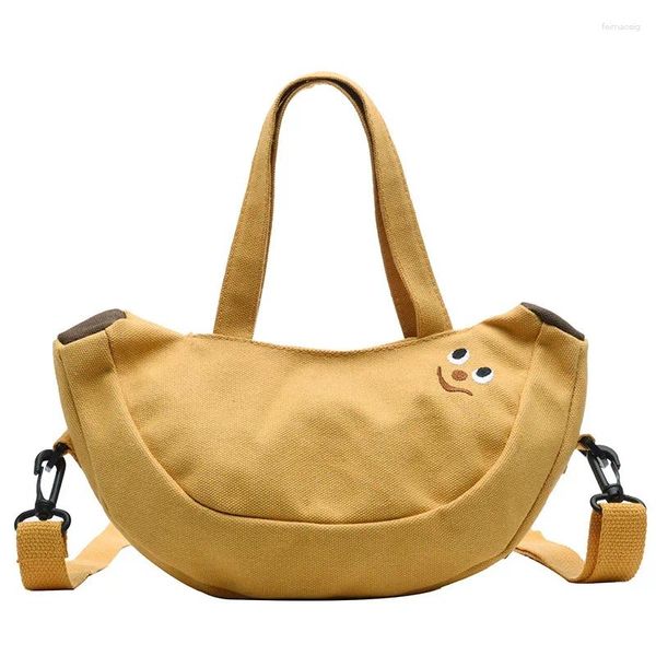 Bolsa Lovery ombro pequeno para meninas para meninas bolsas de tela de lona Organizador de celular Fabric Cotton Tote Messenger Bags