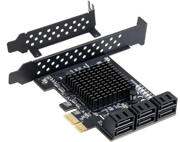 Cards PCIE SATA 1x 4x a 6/8/10 Porte SATA 3.0 Card di espansione del disco rigido a 6 GB/s Supporto adattatore interno per una vasta gamma di sistemi