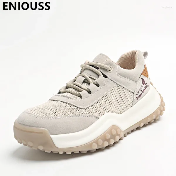 Scarpe casual Eniuss Plus Times 35-43 Mash Summer traspiranti Sneaker caviglie a pizzo piatto di alta qualità per femmina