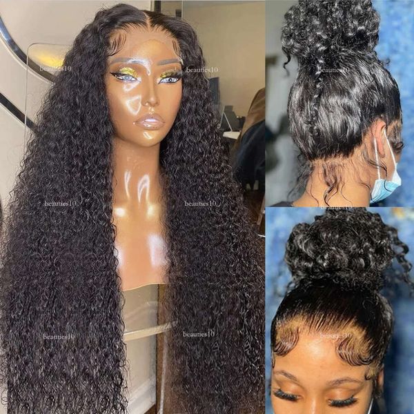Brasileiros Wigs Front Curly Front Wigs 250 densidade de onda profunda frontal para mulheres negras preto /marrom /loira /vermelha /azul peruca sintética al /marrom