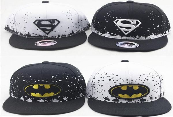 Versão coreana do chapéu Whole Children039s Bat Superman Bordado Baseball Cap parerchild Hip Hop Hiphop Hat Tide8088521