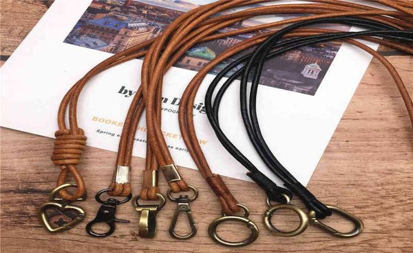 Echtes Leder -Handy -Handy Lanyard Neck -Riemenhalter Key Lanyard ID -Abzeichenhalter Telefonhalsgurte mit Schlüsselring für das iPhone AA22037013028