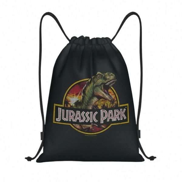 Jurassics Parks Backpack Menina Menina Menino Esporte Sackpack Sackpack Dinosaur World Saco de Treinamento Mundial Sack L1RC#