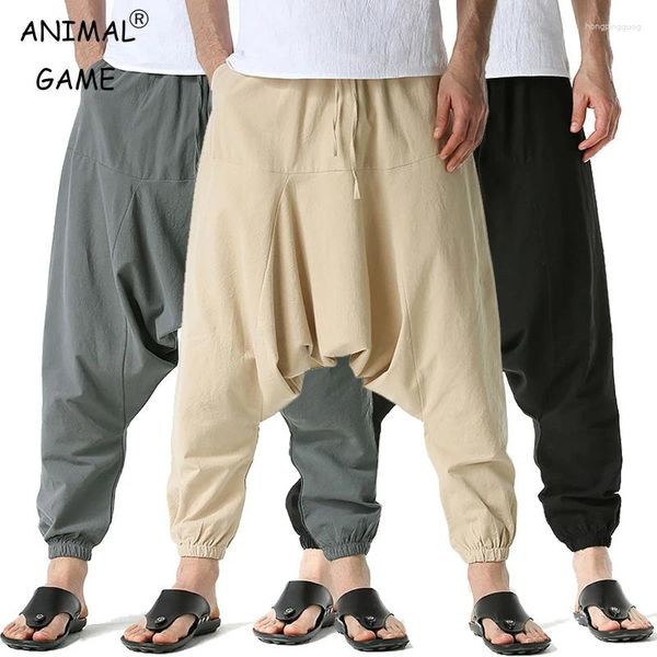 Pantaloni da uomo uomo harem sudore abbigliamento petto di yoga casual sciolte di cotone sport jogging cross per