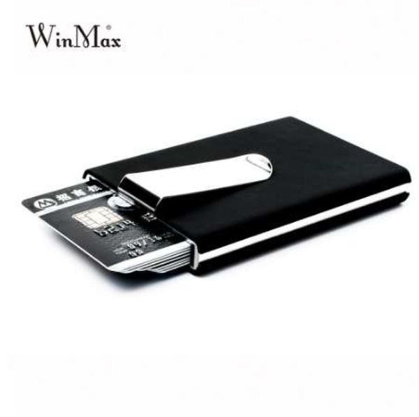 WINMAX Black Holti di qualità Black Waterproof Cash Pocket Box Alluminio BUSINESS MEN CARTE DETTI CARTE GIOCHI RAGGIATO 6486591