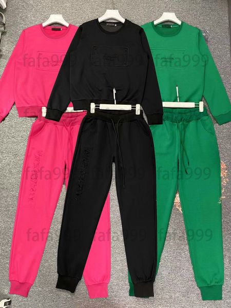 Designer -Marke Damen Anzüge Set Tracksuit Kleidung Basic Sweatshirt Hoodies Cotton Classic Monogrammed Letter Geometry Schwarz weiß rosa Jogginghose Jogger