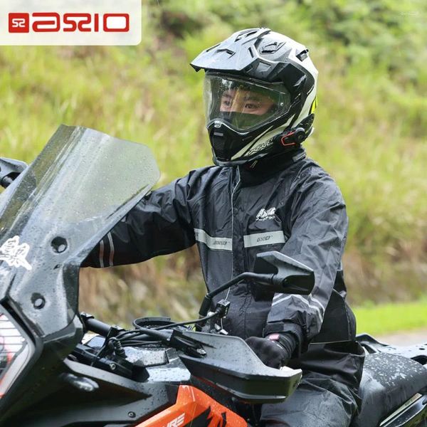 Regenmantel Axio 2024 Männer Motorrad Reitreiten Regenmantelanzug wasserdichtes Motocross-Split-Trick-Drogen-Moto-Reflexion