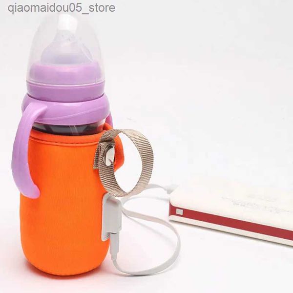 Бутылочные теплые стерилизаторы# портативные детские бутылочные обогреватели USB детское кормление бутылочных нагревателей крышка для нагрева Anti Slip Утереализованная мешок для автомобиля Q240416
