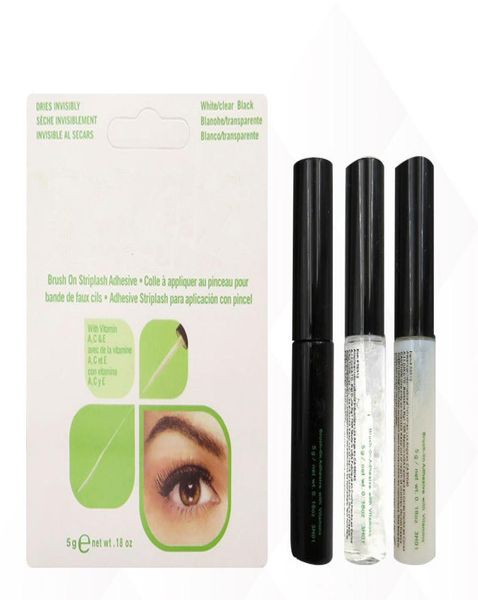 Adesivos de cílios colate de cílios de olho de olho de vitaminas brancas clara preto 5g Ferramenta de maquiagem de embalagem7327101