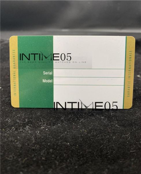 Cartão de garantia de segurança verde Número de série do modelo de impressão personalizado no cartão de garantia relógio para relógios Tags5242403