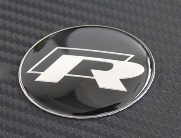 45mm R Logo Araç Direksiyon Simidi Rozet Çıkartma Çıkartmaları Logo VW R Serisi R36 R400 R32 R20 R50 Golf Passat6617270