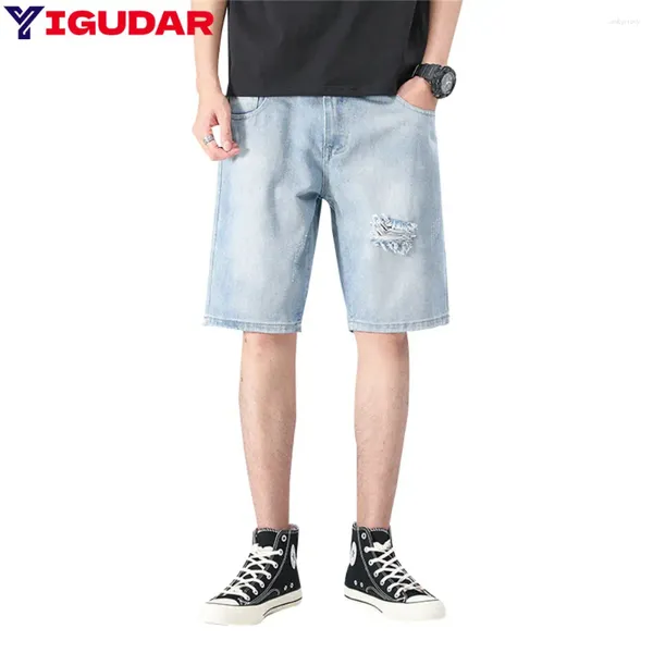 Jeans femininos shorts masculinos de verão calças de verão jeans 2024 Bermuda Classic Stretch Short Jean Macho Masculina Cargo