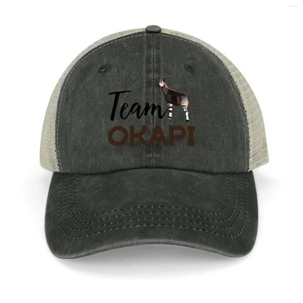 Berets Team Okapi Cowboy Hat Cap Sports Cap Sun Thermal Visor per le donne maschili