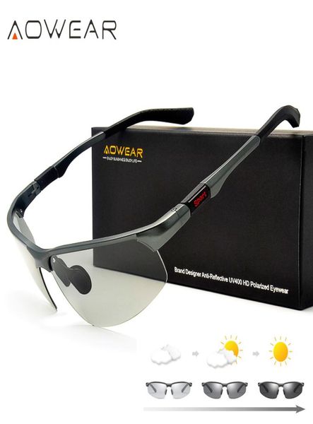 Óculos de sol Pochromic aewear homens polarizados vidros de camaleões masculinos mudam cor de sol óculos hd dia noturno visão acionando os óculos 4877573