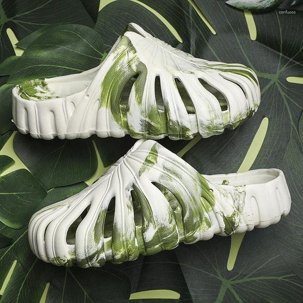 Slippers Summer Men Plataforma Sandálias de camuflagem Sapatos de jardim ao ar livre Moda de chinelos macios Casual Casual Casal Casal