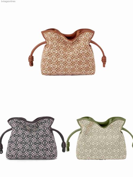 Women Fashion Loeweelry Bags Designer Original Bags Army Green Brown Navy Blu Flamenco Old Flower Mini Crossbody Donne Top Brand Bows con logo