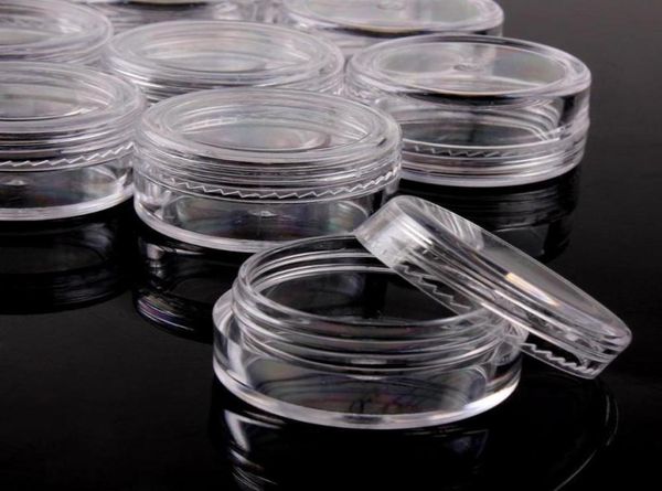 100pc 235g Probe Clear Creme Jar Mini Kosmetische Flaschen Behälter Transparent Topf für Nagelkunst kleiner klar dose für 5310029