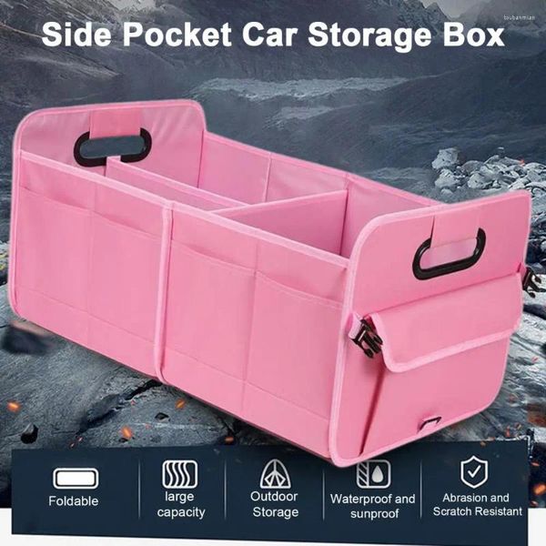 Stume da stoccaggio Auto Porta di carico Organizzatore di bagagliaio con 9 tasche manici pieghevoli ideali per Minivan SUV Multi Compartment