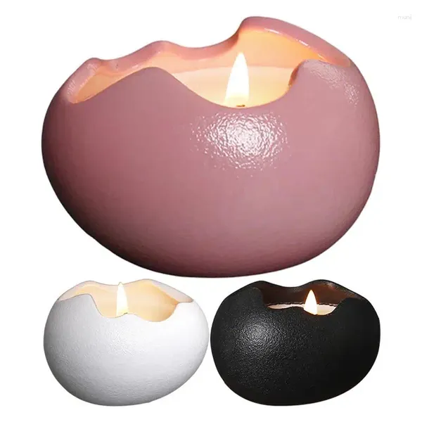 Candele Candele Cineocolli colorati a forma di uovo per ceramica Porta del tè uniche Centrotavola profumata da Pasqua per la casa