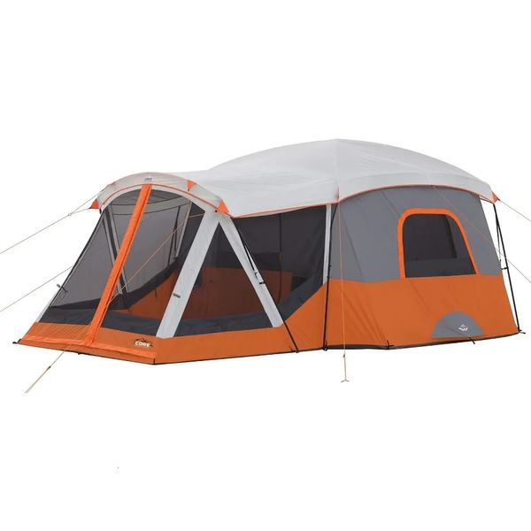 11Person Family Cabin Tent com Screen RoomLarge Múltipla portátil portátil para camping ao ar livre ou quintal 240416