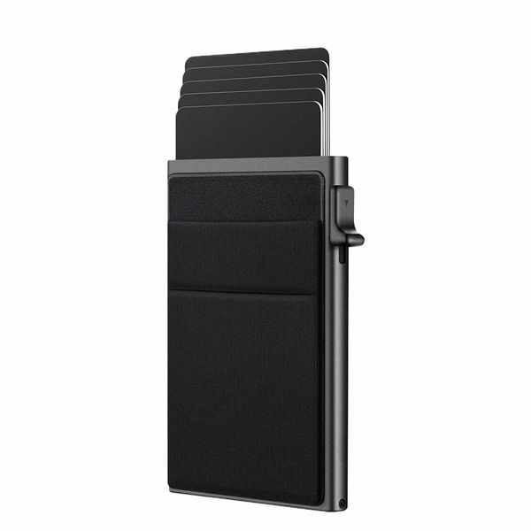 RFID -Kreditkartenhalter Männer dünne schlanke Mini Minimalist Wallets Luxus Metall Bank Id Cardholer Hülle Wallet für Männer Carteras Auswahl i8nu#